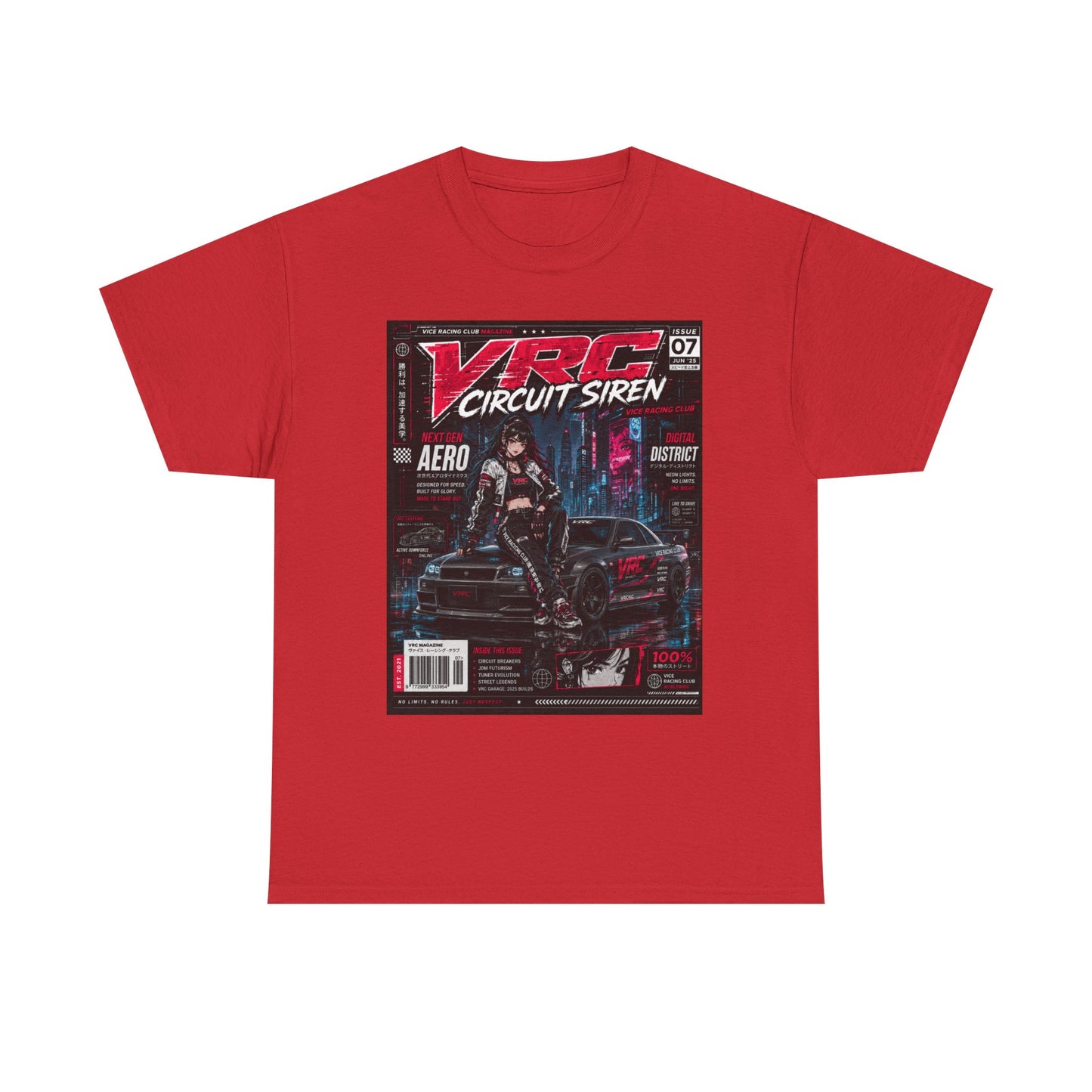 Cyberpunk Tee — "VRC Circuit Siren" Graphic T-Shirt