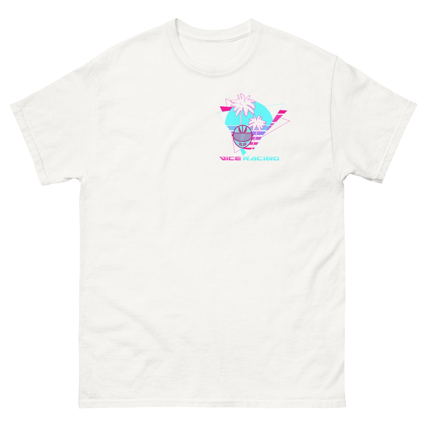 Vice Racing Motorsport Helmet and Palm Tree Logo T-shirt