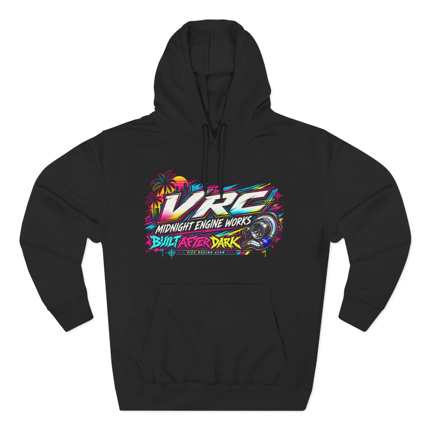 VRC Midnight Engine Works Hoodie – Built After Dark Turbo Racing Hoodie