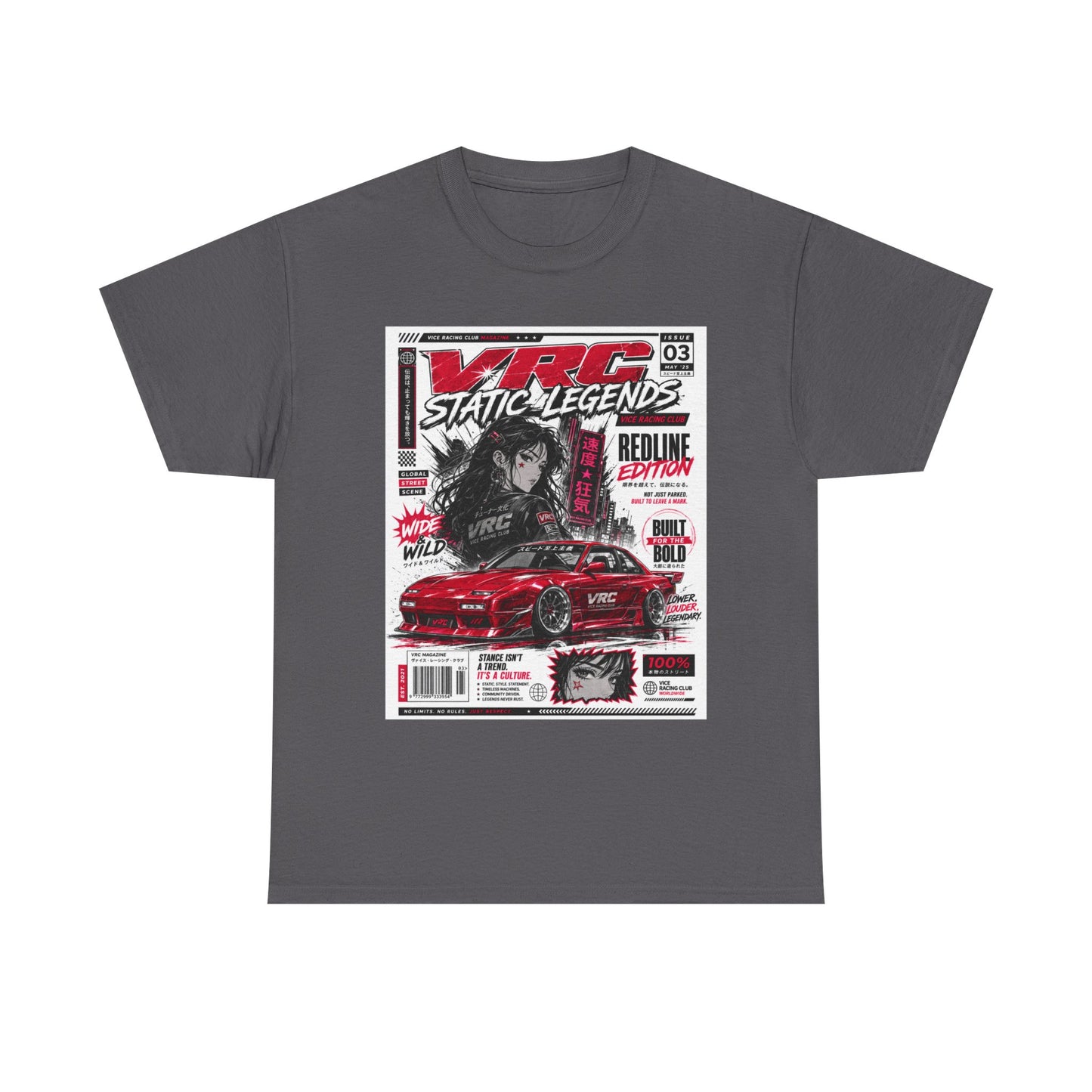 Car Culture Tee - "Static Legends" Redline Edition Graphic T-Shirt