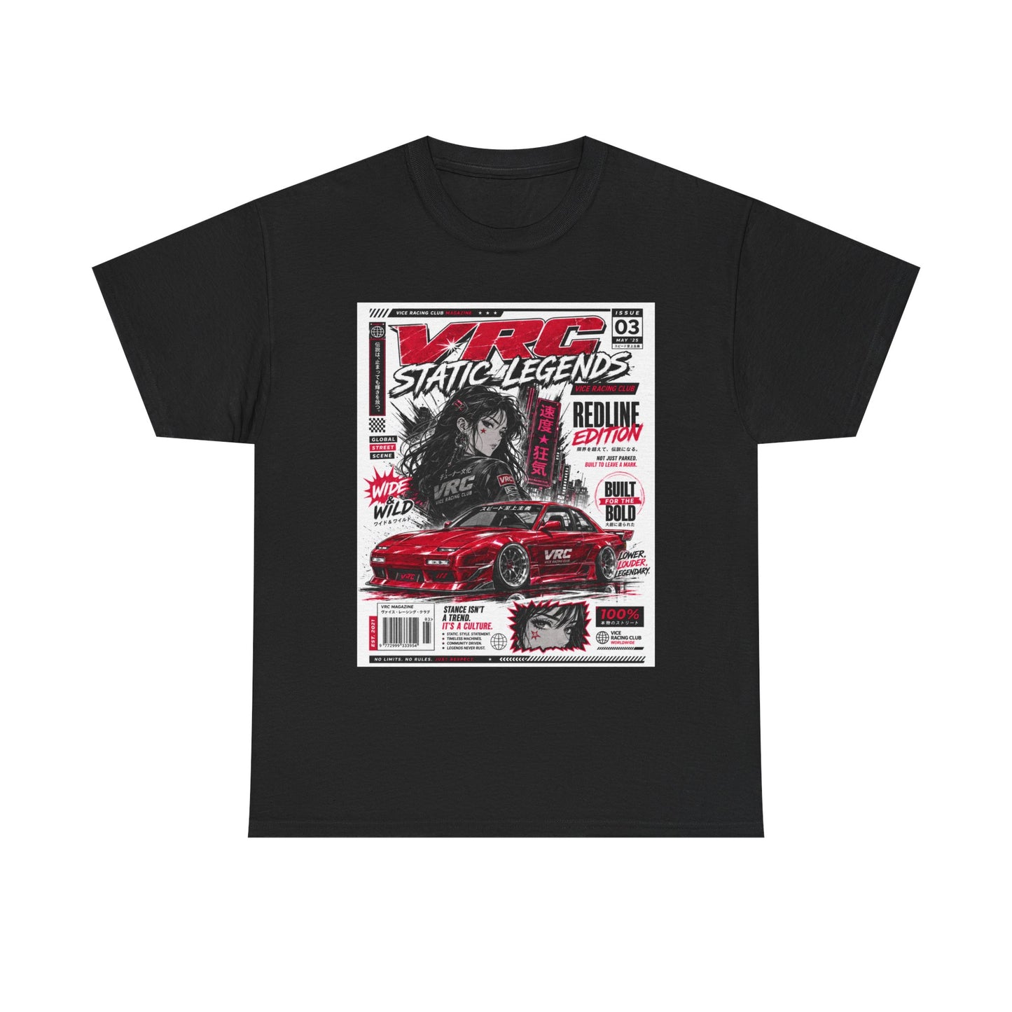 Car Culture Tee - "Static Legends" Redline Edition Graphic T-Shirt