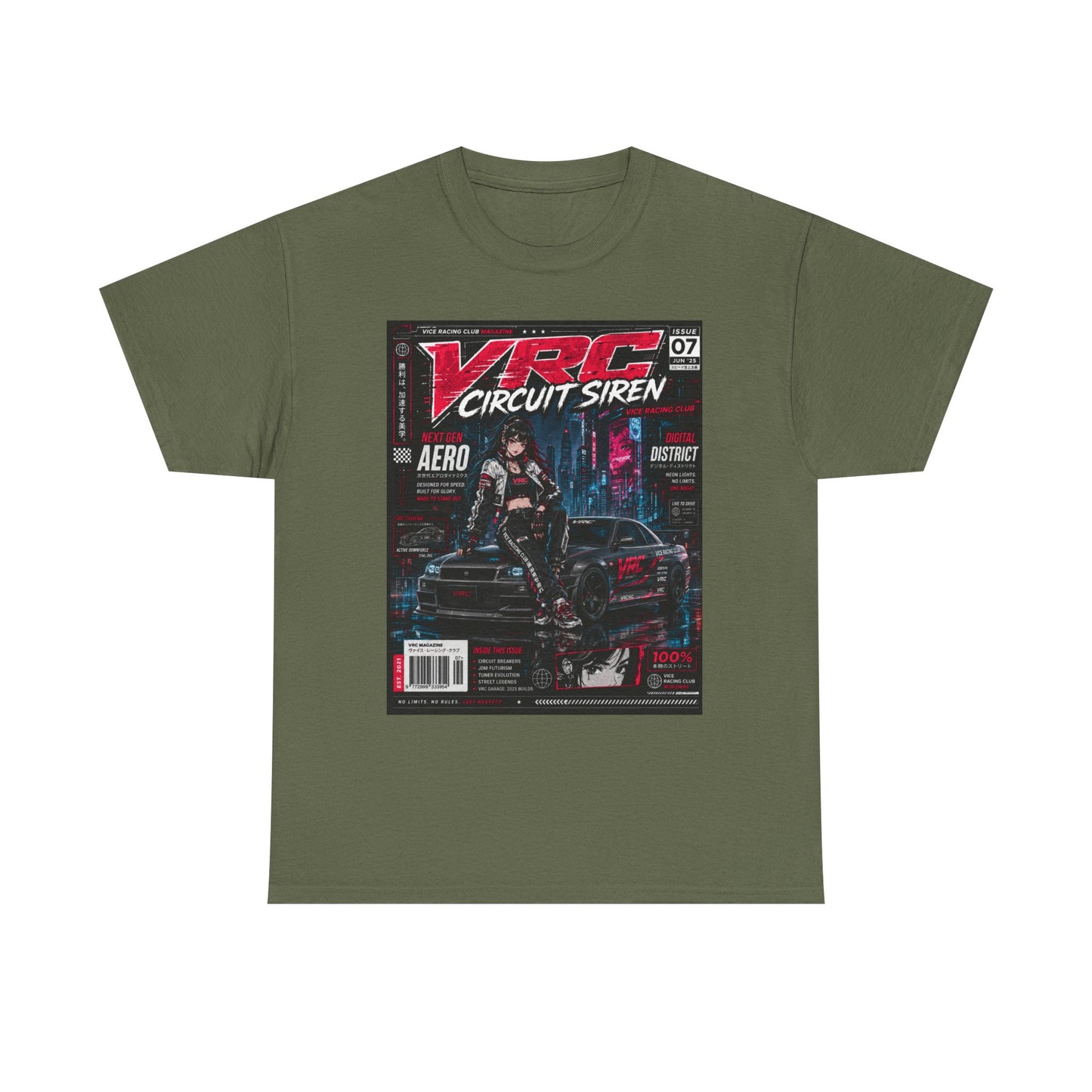 Cyberpunk Tee — "VRC Circuit Siren" Graphic T-Shirt