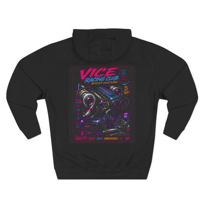 Vice Racing Club Boost Culture Hoodie – Neon JDM Turbo Street Racing Graphic Hoodie