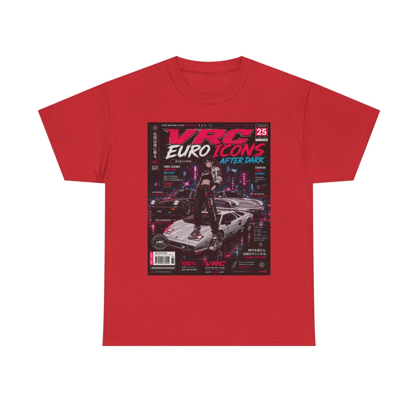 VRC Euro Icons After Dark Racing Graphic Tee – Neon Street Legends Shirt