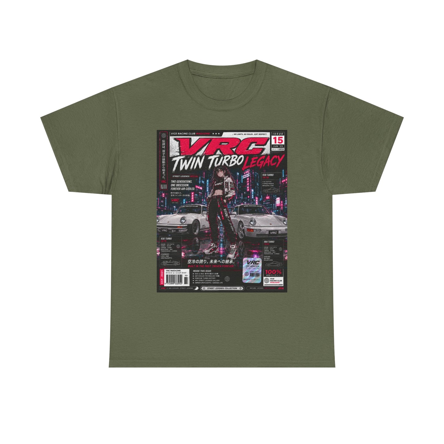 VRC Twin Turbo Legacy Racing Graphic Tee – Neon Street Legends Shirt