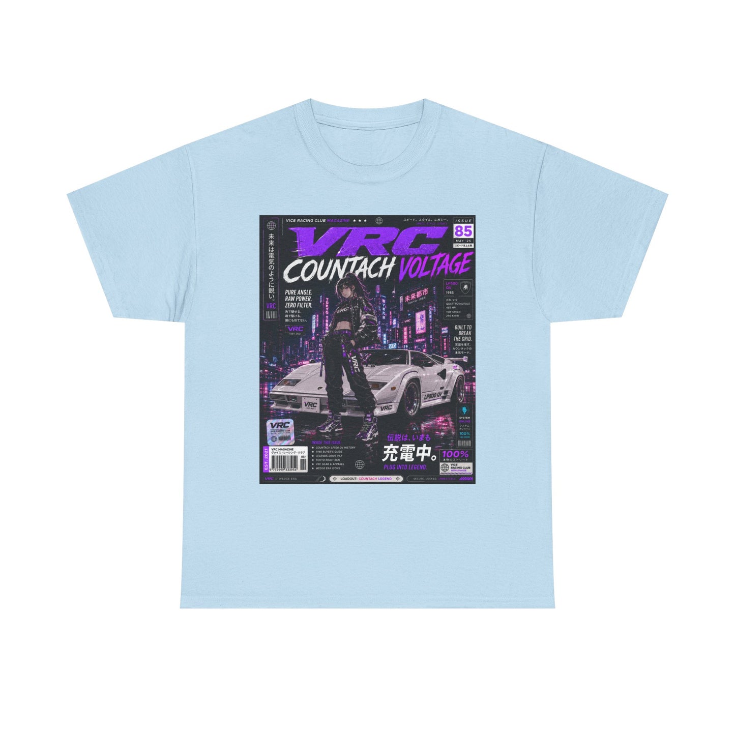VRC Countach Voltage Racing Graphic Tee – Neon Street Legends Shirt