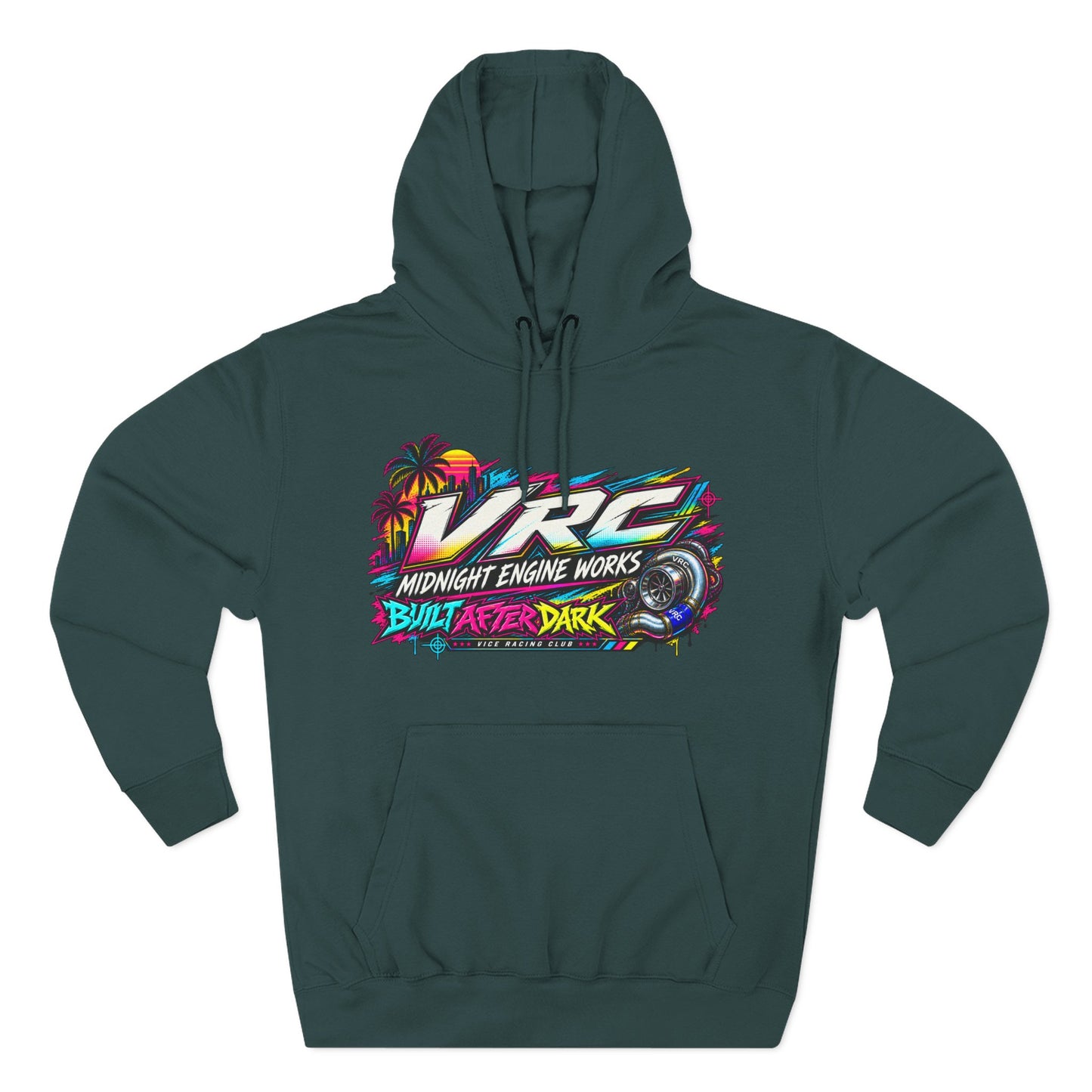 VRC Midnight Engine Works Hoodie – Built After Dark Turbo Racing Hoodie
