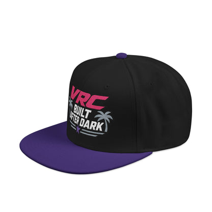 VRC Built after Dark Neon Palm Snapback Hat — 'Built After Dark' Embroidered Cap