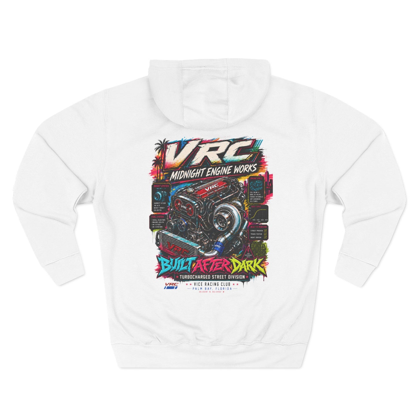 VRC Midnight Engine Works Hoodie – Built After Dark Turbo Racing Hoodie