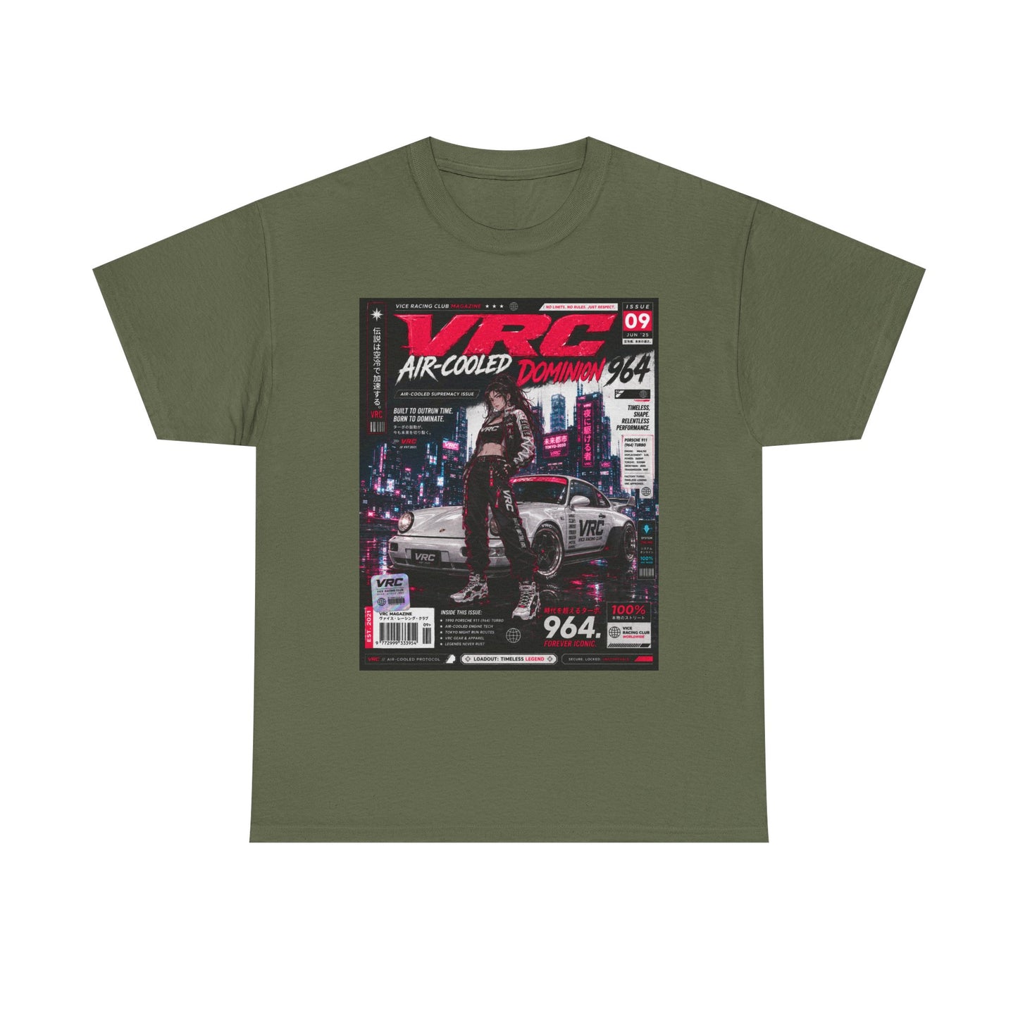 VRC Air-Cooled Dominion 964 Racing Graphic Tee – Neon Street Legends Shirt