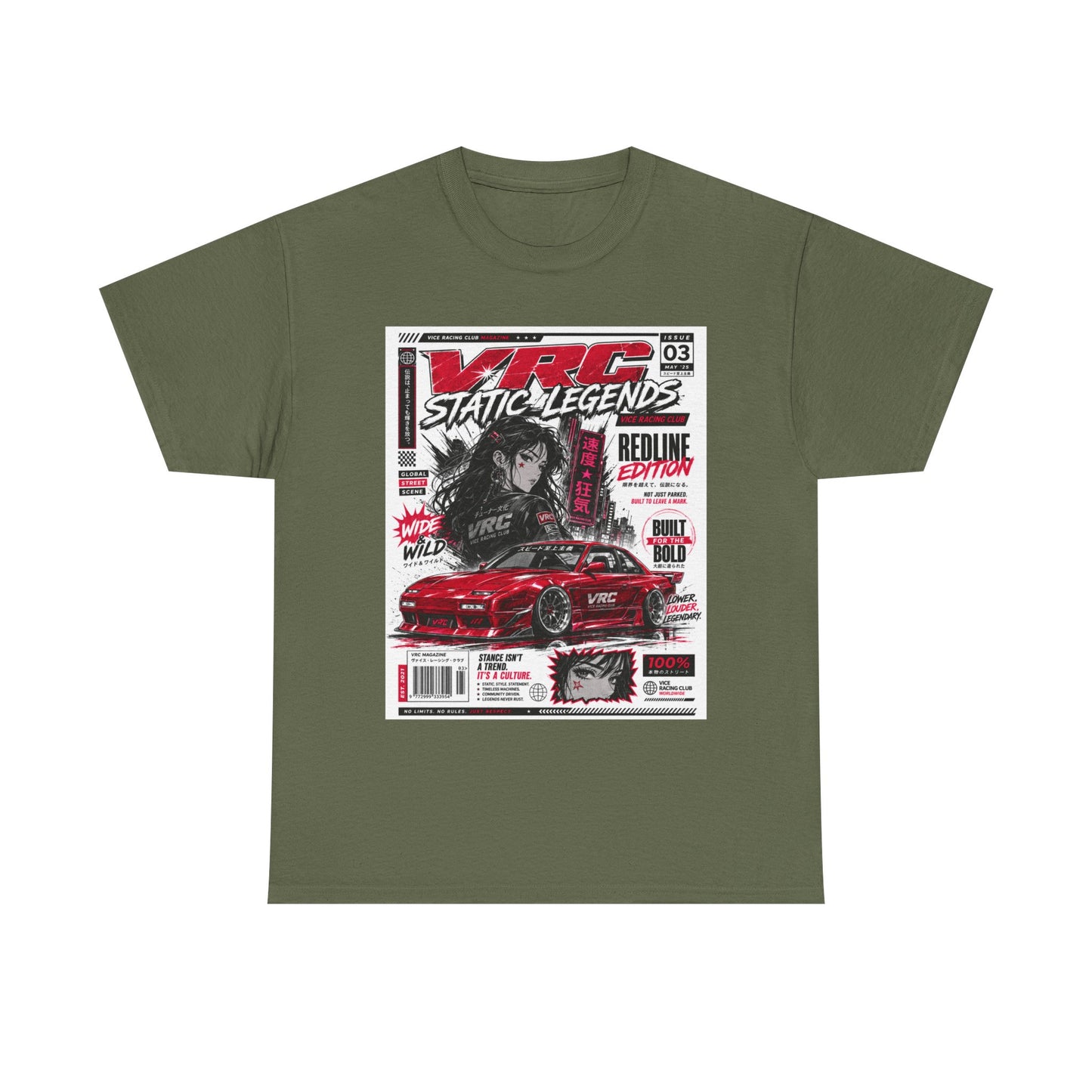 Car Culture Tee - "Static Legends" Redline Edition Graphic T-Shirt