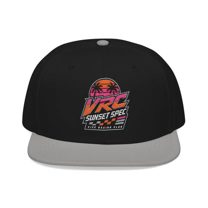 VRC Sunset Spec Snapback Hat – Vice Racing Club Embroidered Street Racing Cap