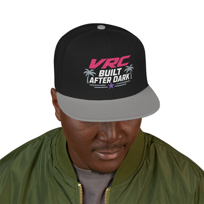 VRC Built after Dark Neon Palm Snapback Hat — 'Built After Dark' Embroidered Cap