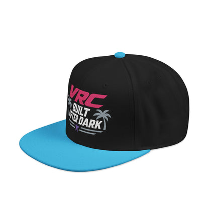 VRC Built after Dark Neon Palm Snapback Hat — 'Built After Dark' Embroidered Cap
