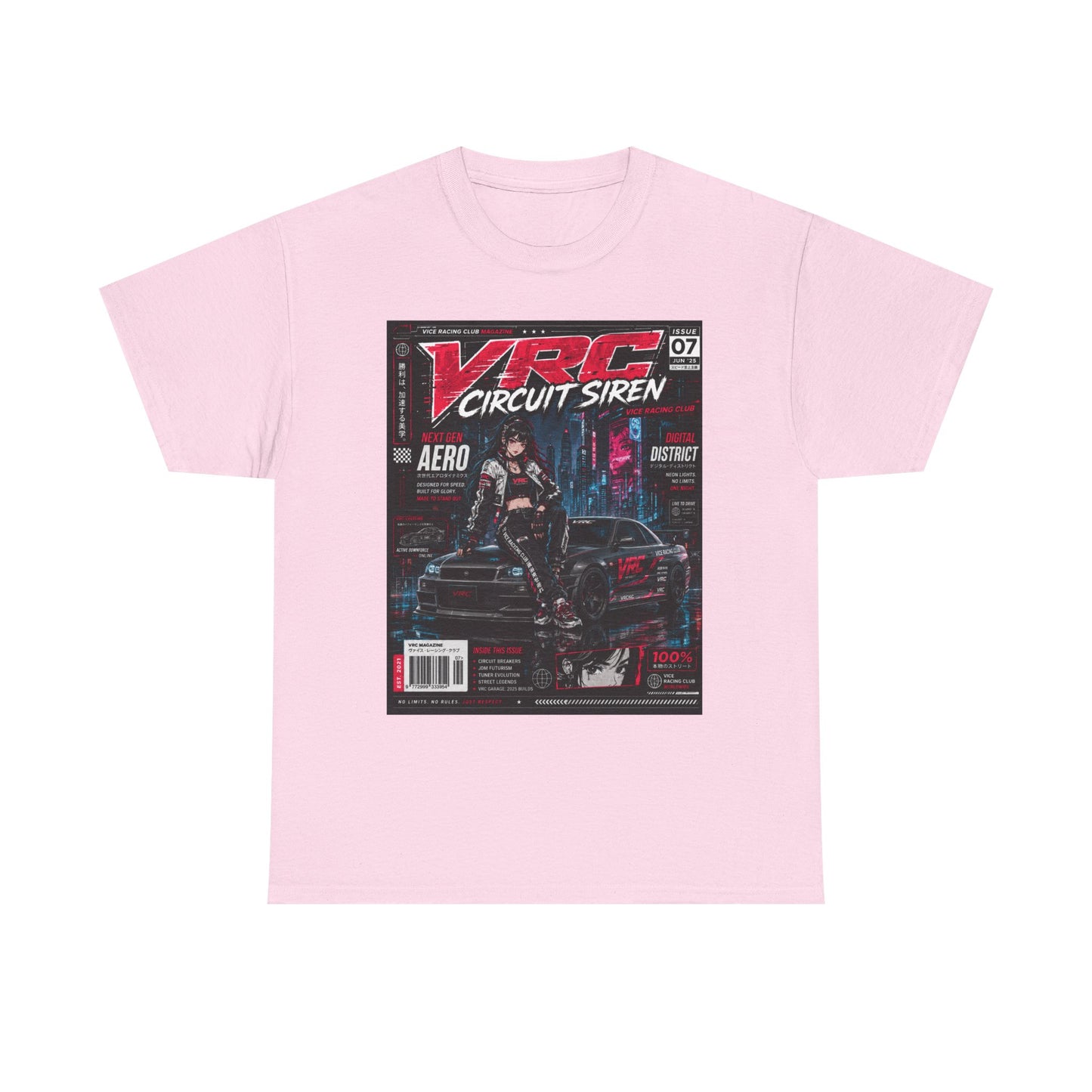 Cyberpunk Tee — "VRC Circuit Siren" Graphic T-Shirt