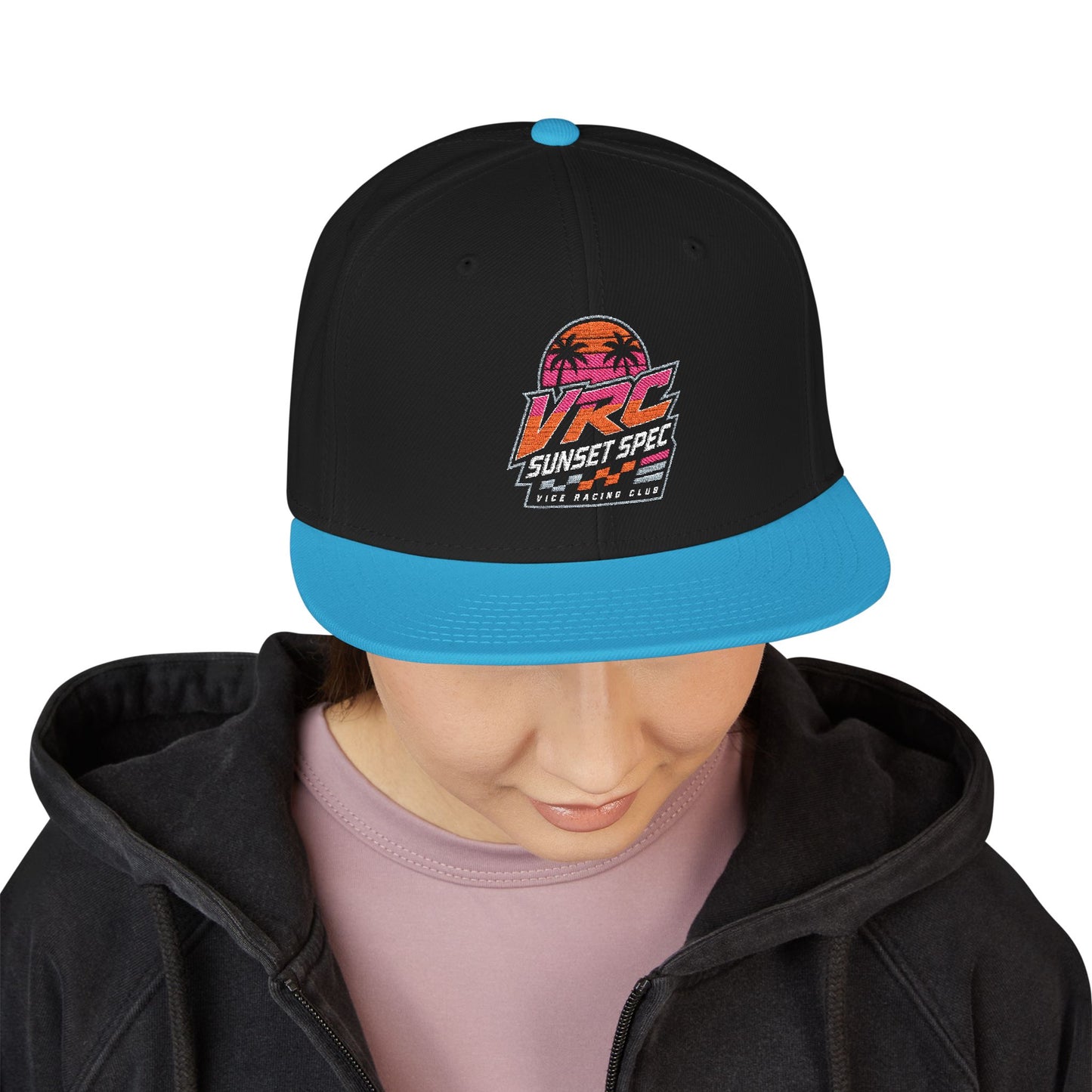 VRC Sunset Spec Snapback Hat – Vice Racing Club Embroidered Street Racing Cap