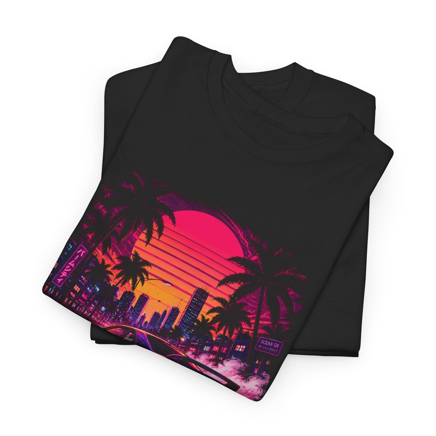 VRC Palm City Drift Neon Racing Graphic Tee