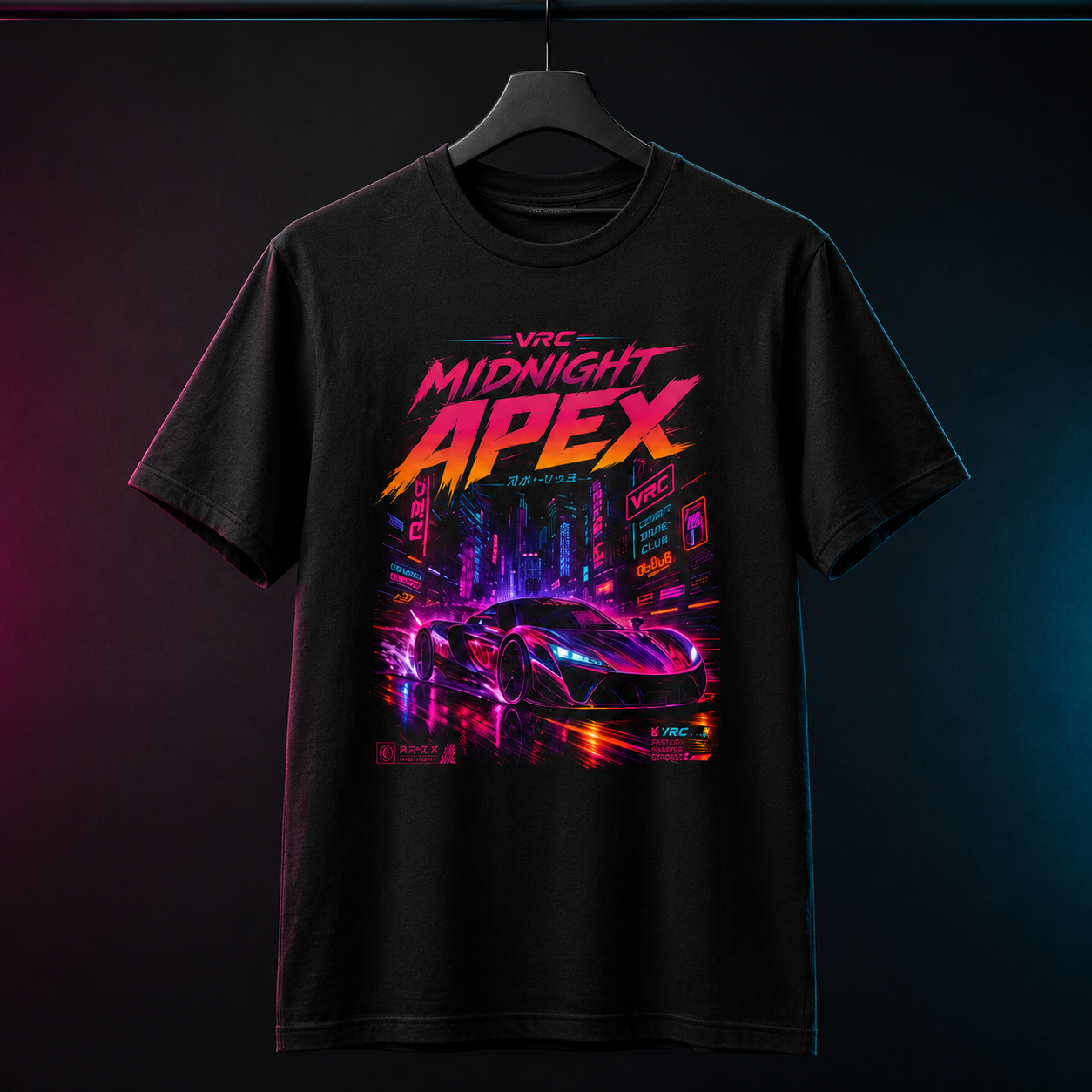 Midnight Apex Neon Racing T-Shirt