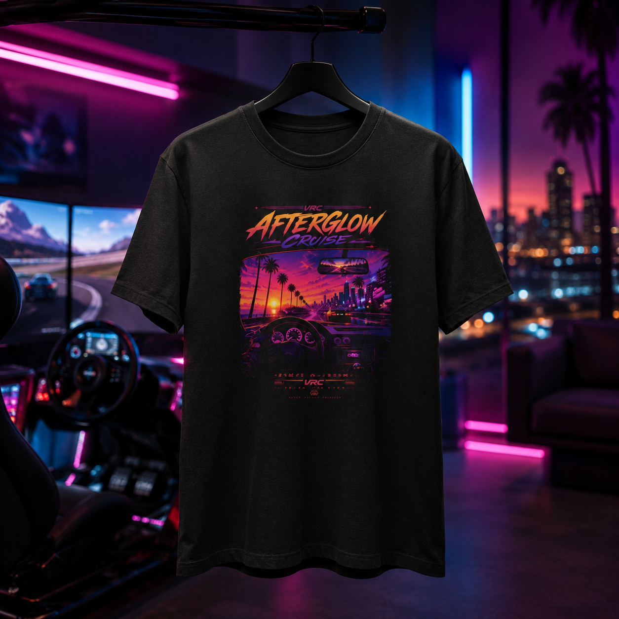 VRC Afterglow Cruise Neon Racing Graphic Tee
