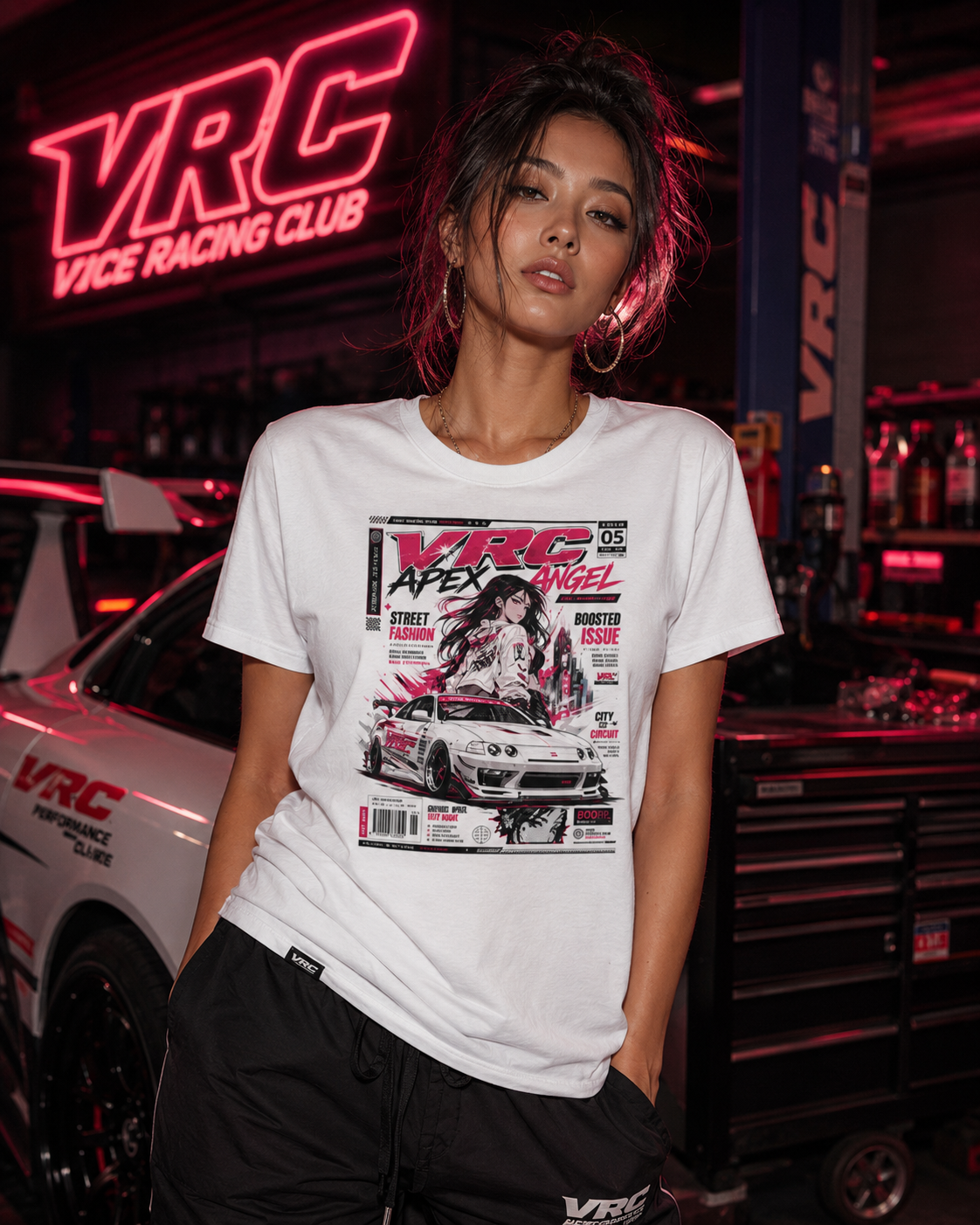 Racing Manga Tee — Apex Angel Street Car Graphic Shirt
