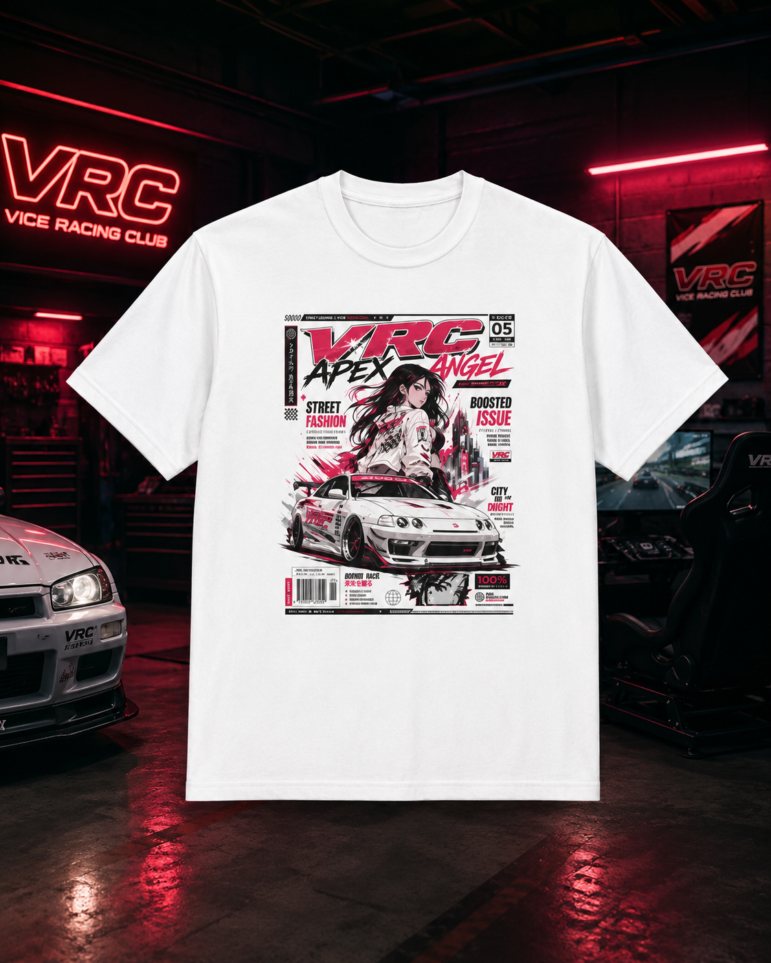 Racing Manga Tee — Apex Angel Street Car Graphic Shirt