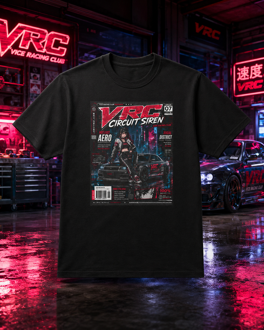 Cyberpunk Tee — "VRC Circuit Siren" Graphic T-Shirt