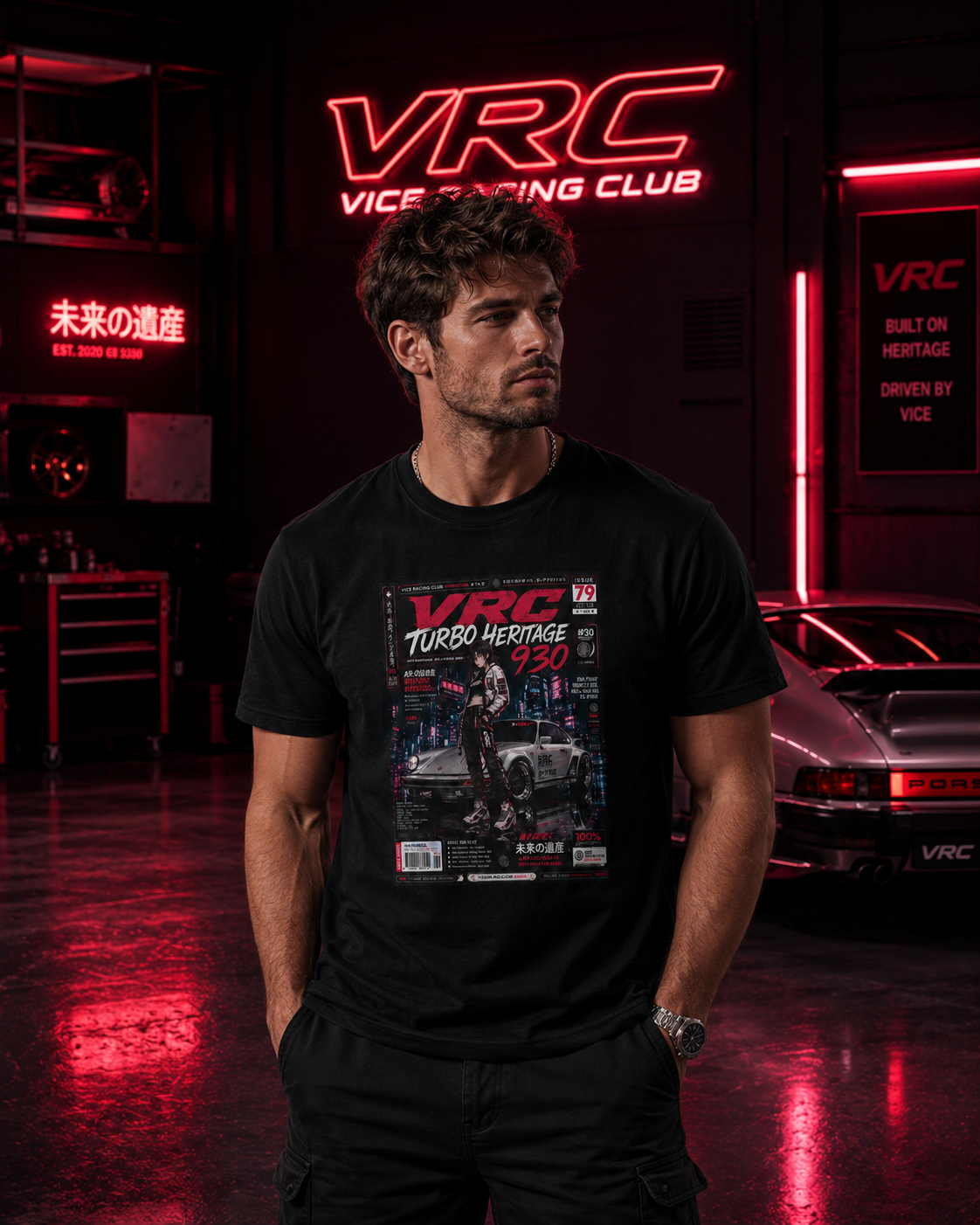 VRC Turbo Heritage 930 Racing Graphic Tee – Porsche-Inspired Streetwear Shirt