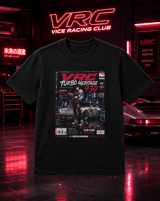 VRC Turbo Heritage 930 Racing Graphic Tee – Porsche-Inspired Streetwear Shirt