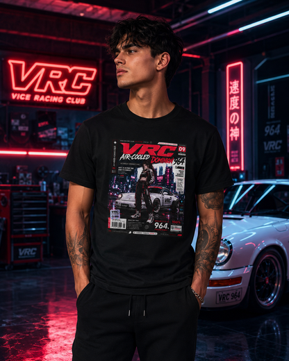 VRC Air-Cooled Dominion 964 Racing Graphic Tee – Neon Street Legends Shirt