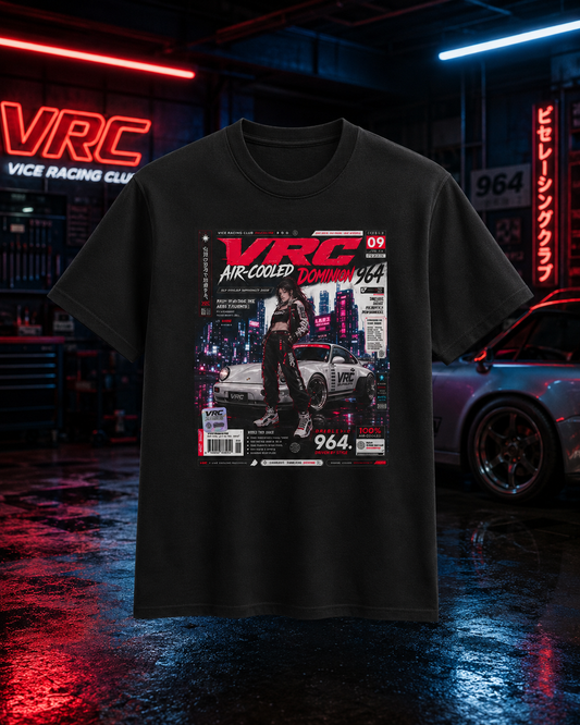 VRC Air-Cooled Dominion 964 Racing Graphic Tee – Neon Street Legends Shirt