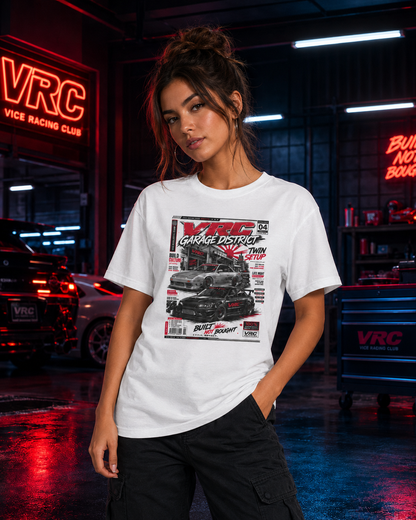 VRC Garage District Twin Setup Graphic Tee – Built Not Bought Shirt