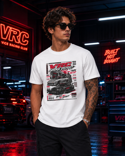 VRC Garage District Twin Setup Graphic Tee – Built Not Bought Shirt
