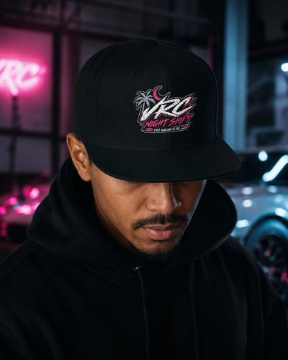 VRC Night Shift Snapback Hat – Vice Racing Club Embroidered Street Racing Cap
