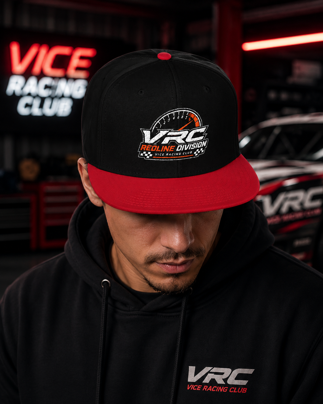 VRC Redline Division Snapback Hat – Vice Racing Club Embroidered Motorsport Cap