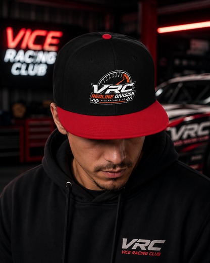 VRC Redline Division Snapback Hat – Vice Racing Club Embroidered Motorsport Cap