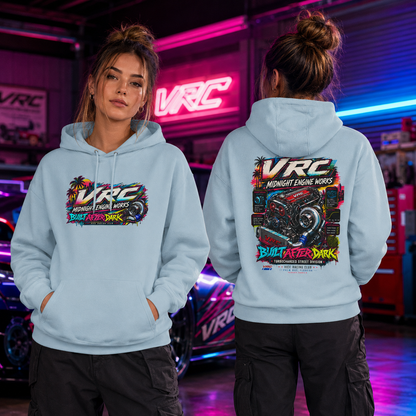 VRC Midnight Engine Works Hoodie – Built After Dark Turbo Racing Hoodie