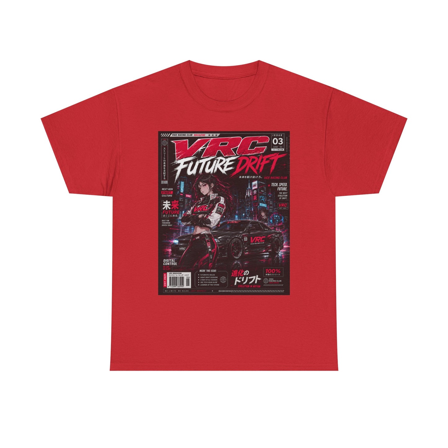 Future Drift Tee — Vaporwave Racing Graphic T-Shirt with "VRC Future Drift" Design