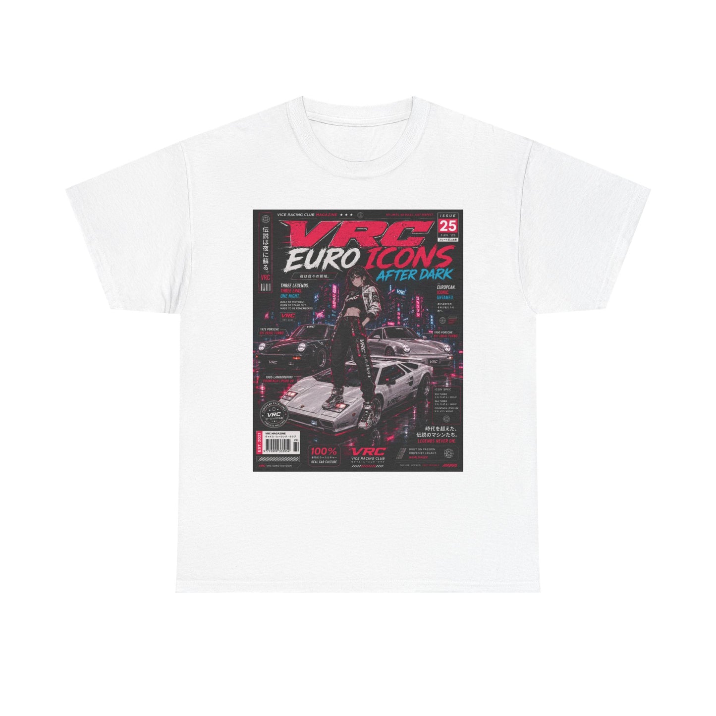 VRC Euro Icons After Dark Racing Graphic Tee – Neon Street Legends Shirt
