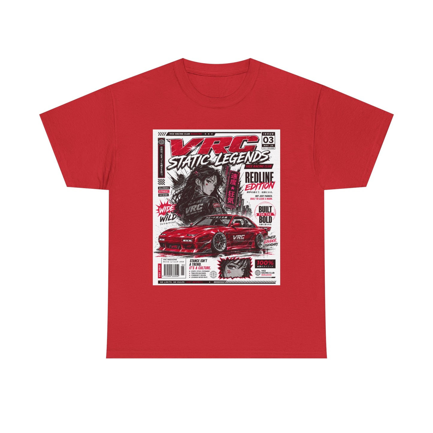 Car Culture Tee - "Static Legends" Redline Edition Graphic T-Shirt