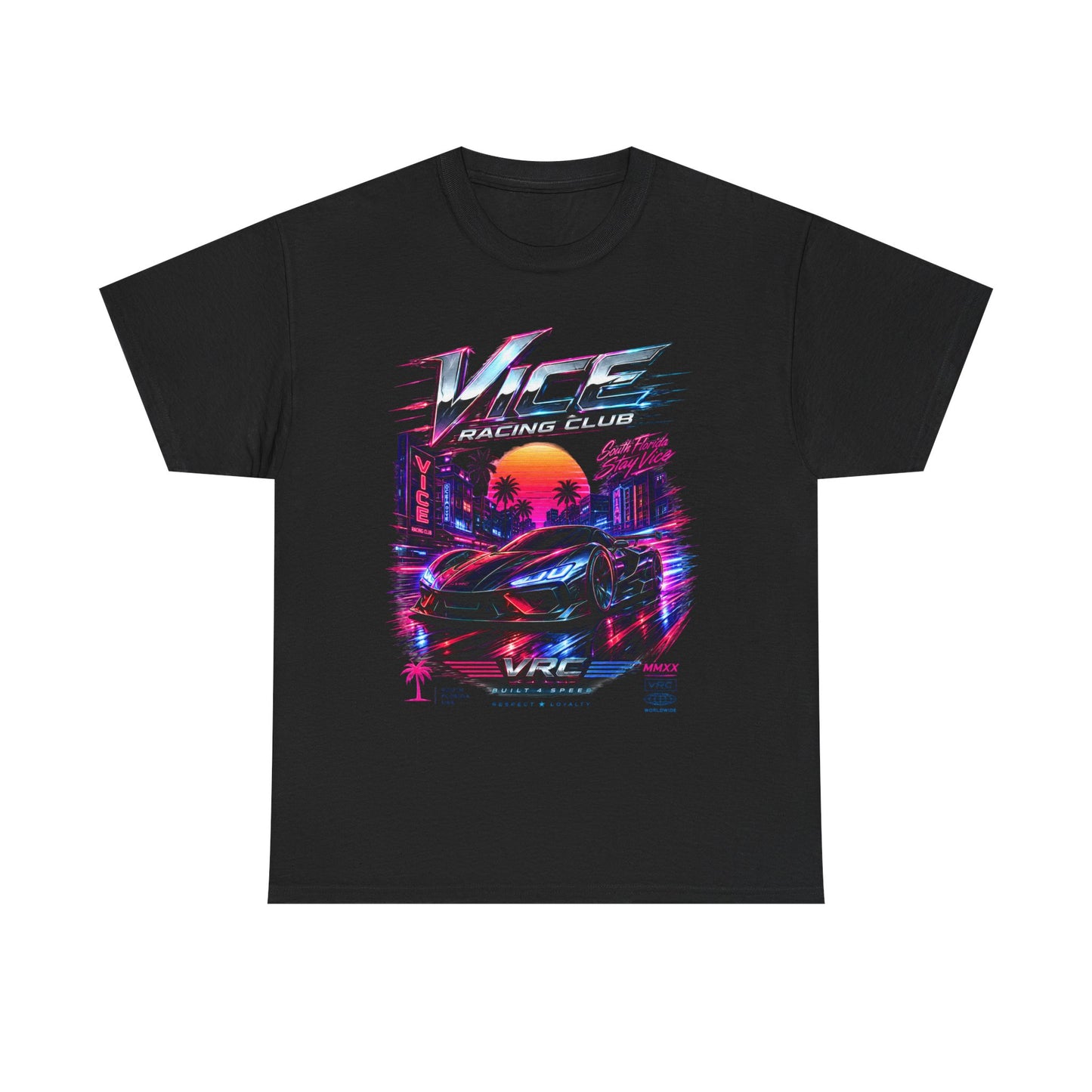 VRC Built for Speed Neon Racing Graphic Tee