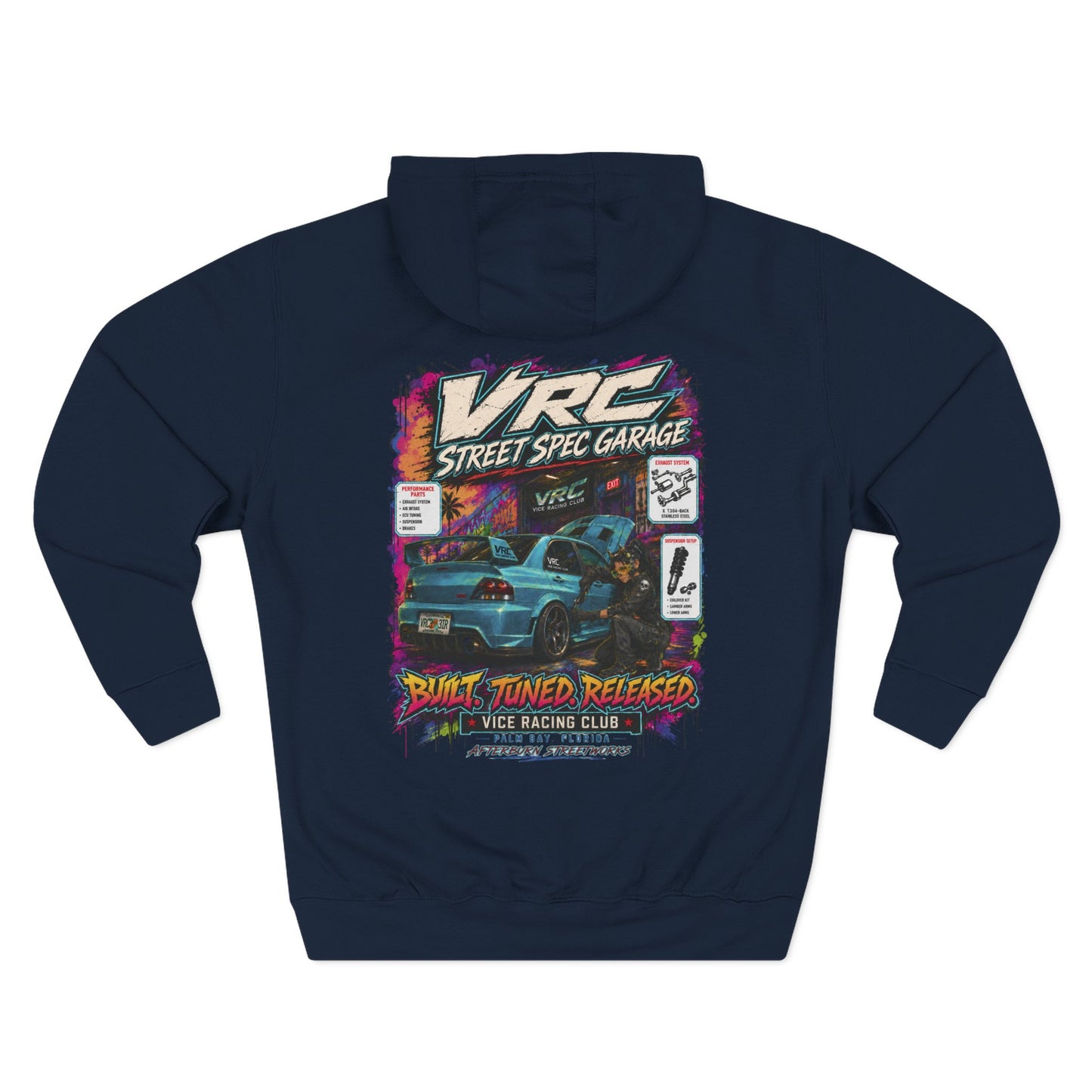 VRC Boost Culture Hoodie – Neon Turbo Street Racing Graphic Hoodie