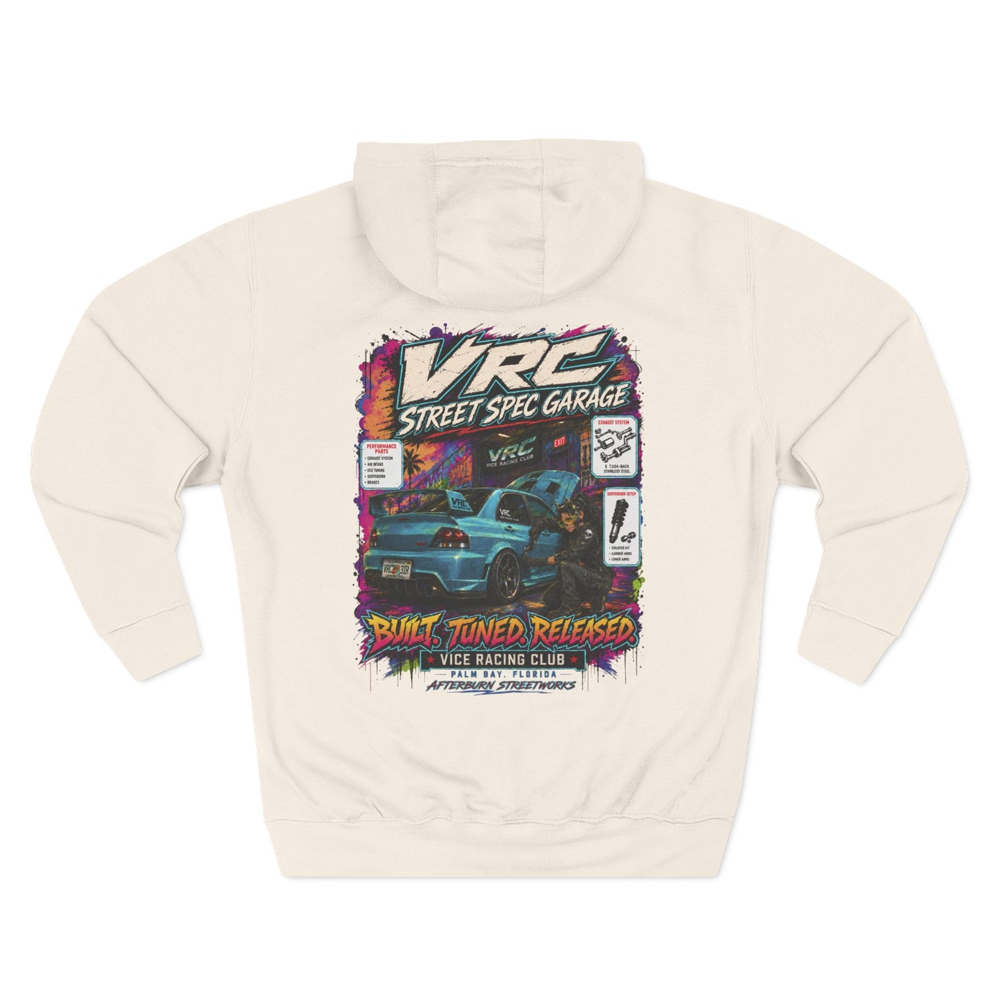 VRC Boost Culture Hoodie – Neon Turbo Street Racing Graphic Hoodie
