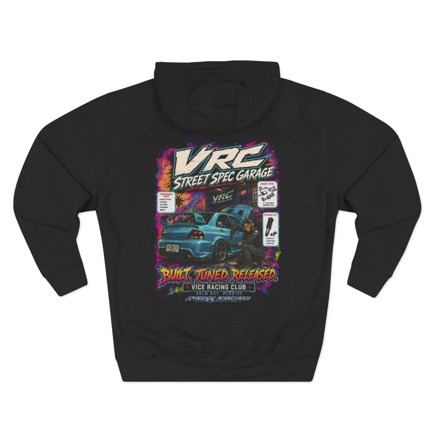 VRC Boost Culture Hoodie – Neon Turbo Street Racing Graphic Hoodie
