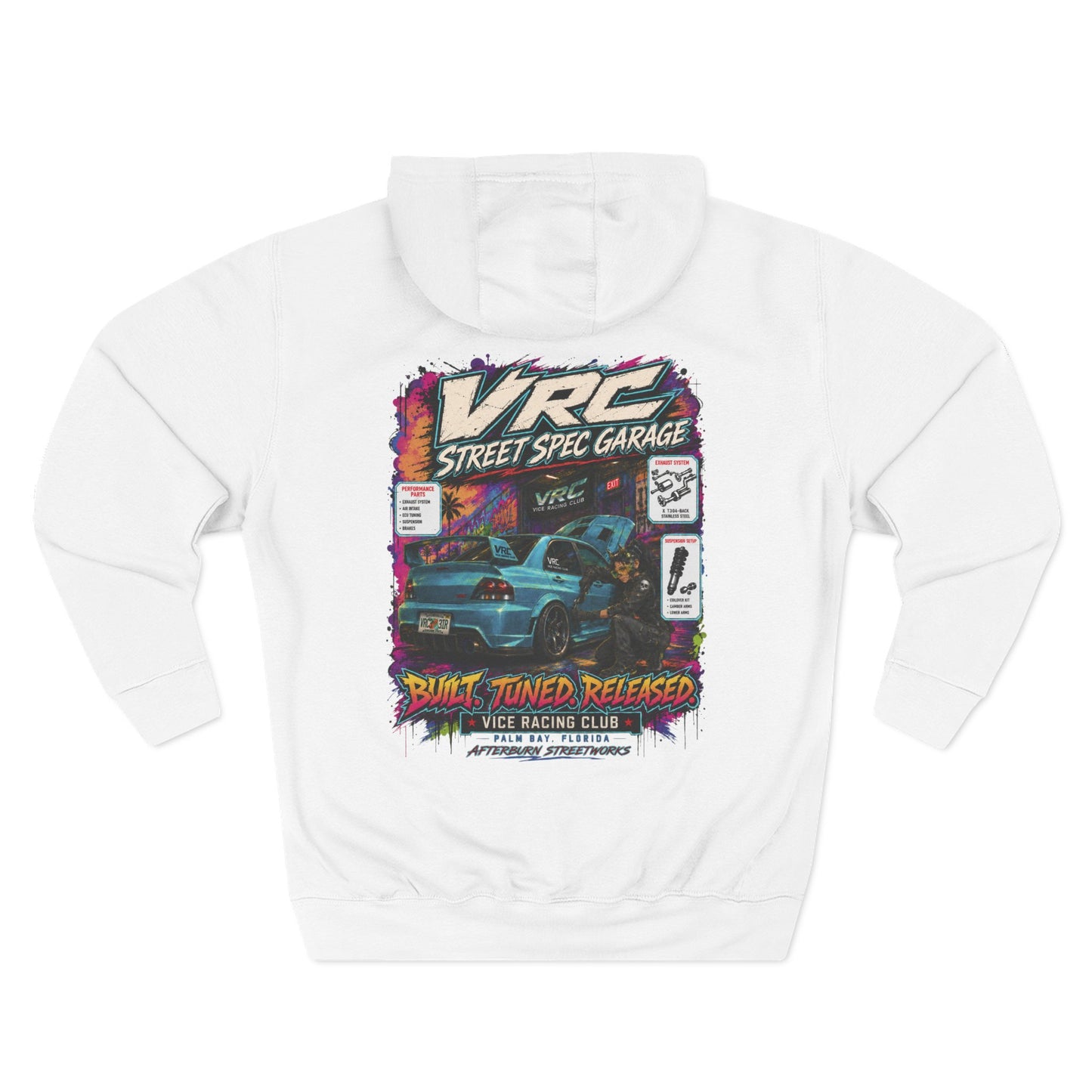 VRC Boost Culture Hoodie – Neon Turbo Street Racing Graphic Hoodie