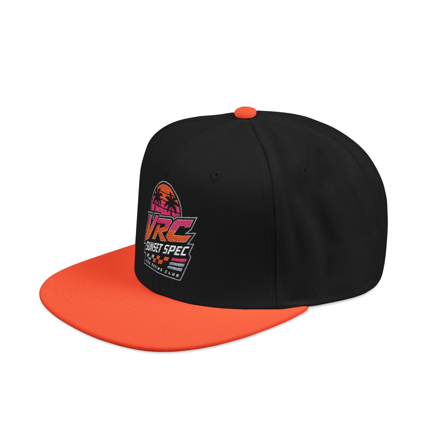 VRC Sunset Spec Snapback Hat – Vice Racing Club Embroidered Street Racing Cap