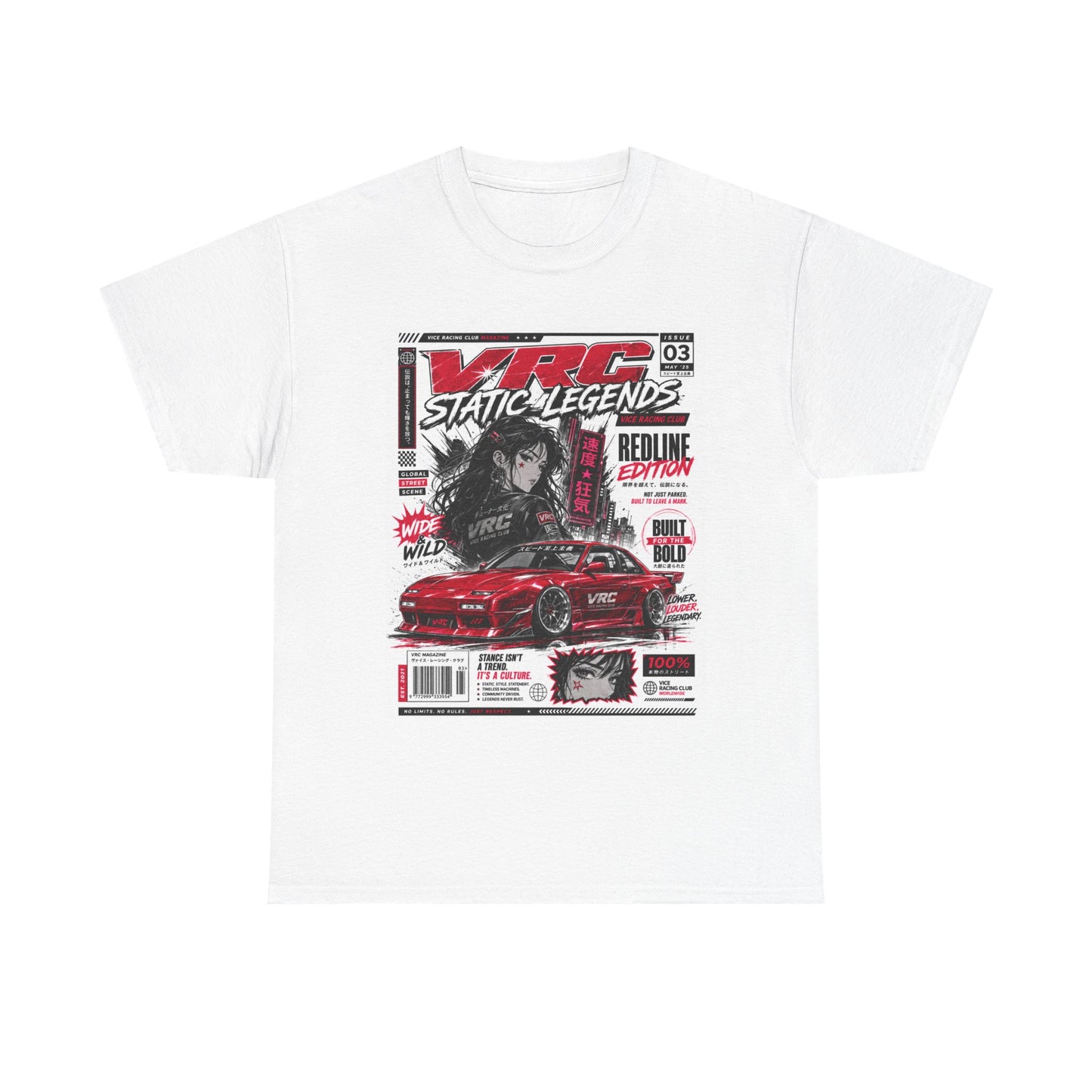 Car Culture Tee - "Static Legends" Redline Edition Graphic T-Shirt