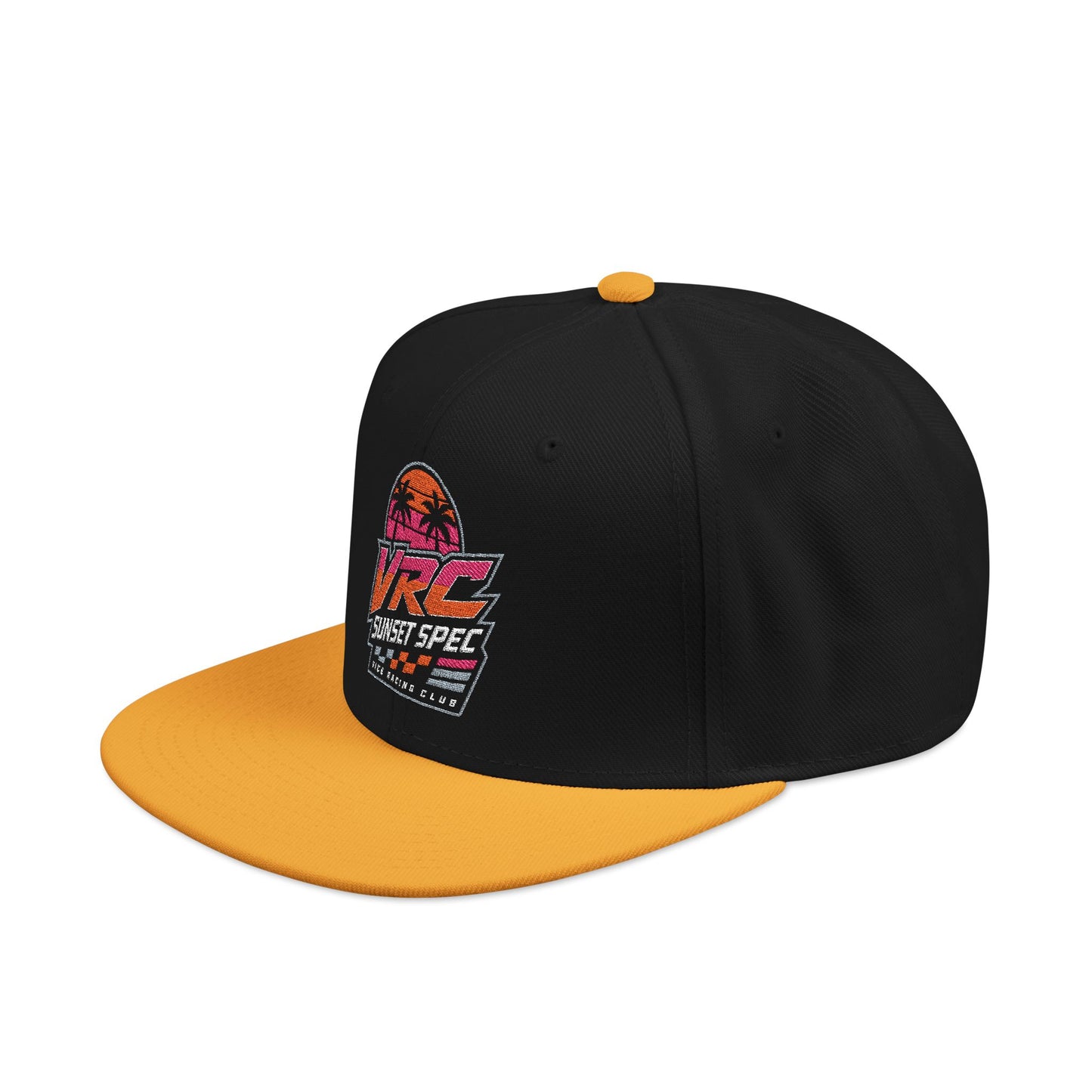 VRC Sunset Spec Snapback Hat – Vice Racing Club Embroidered Street Racing Cap