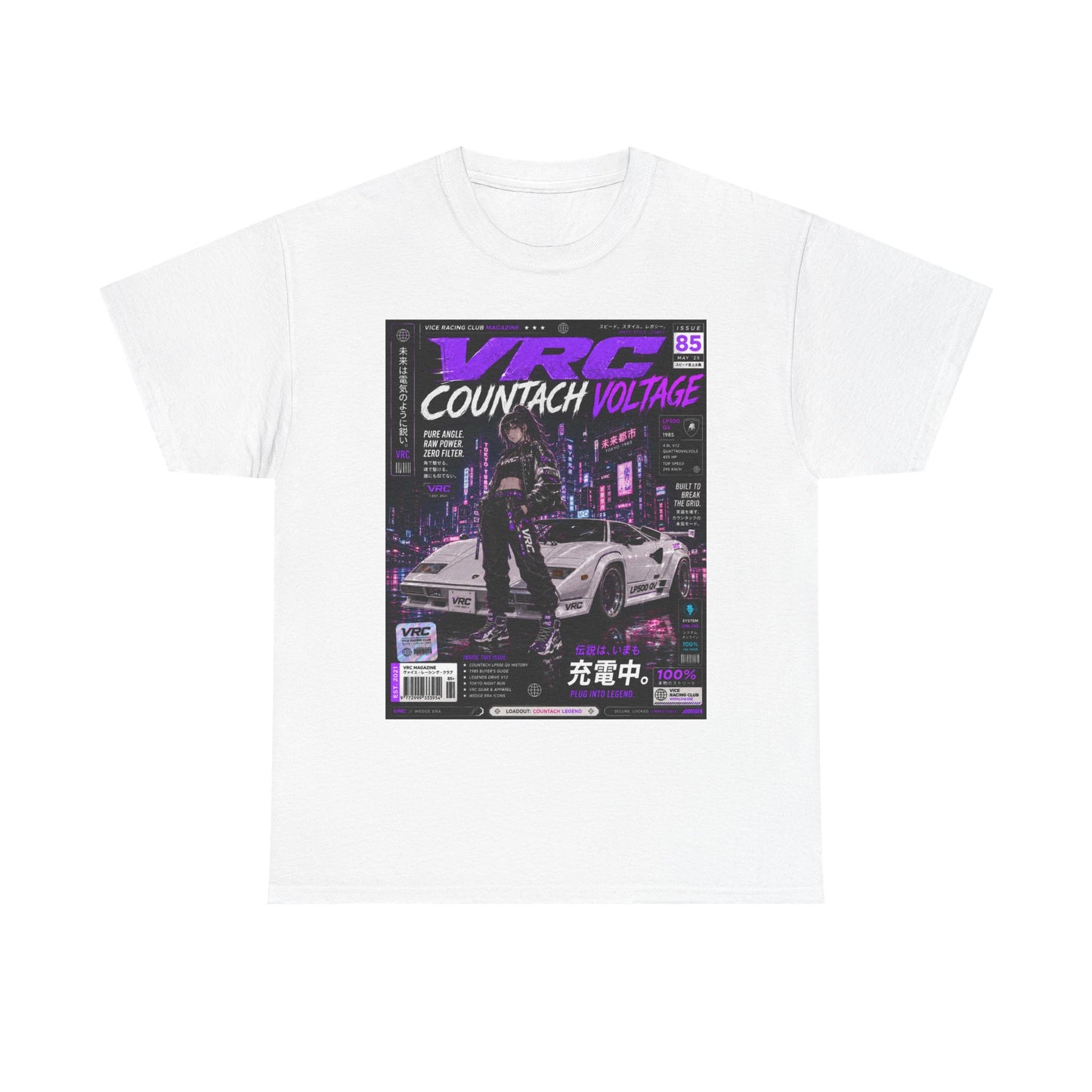 VRC Countach Voltage Racing Graphic Tee – Neon Street Legends Shirt