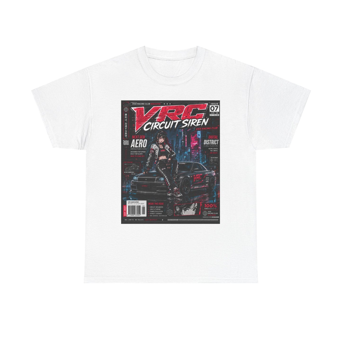 Cyberpunk Tee — "VRC Circuit Siren" Graphic T-Shirt