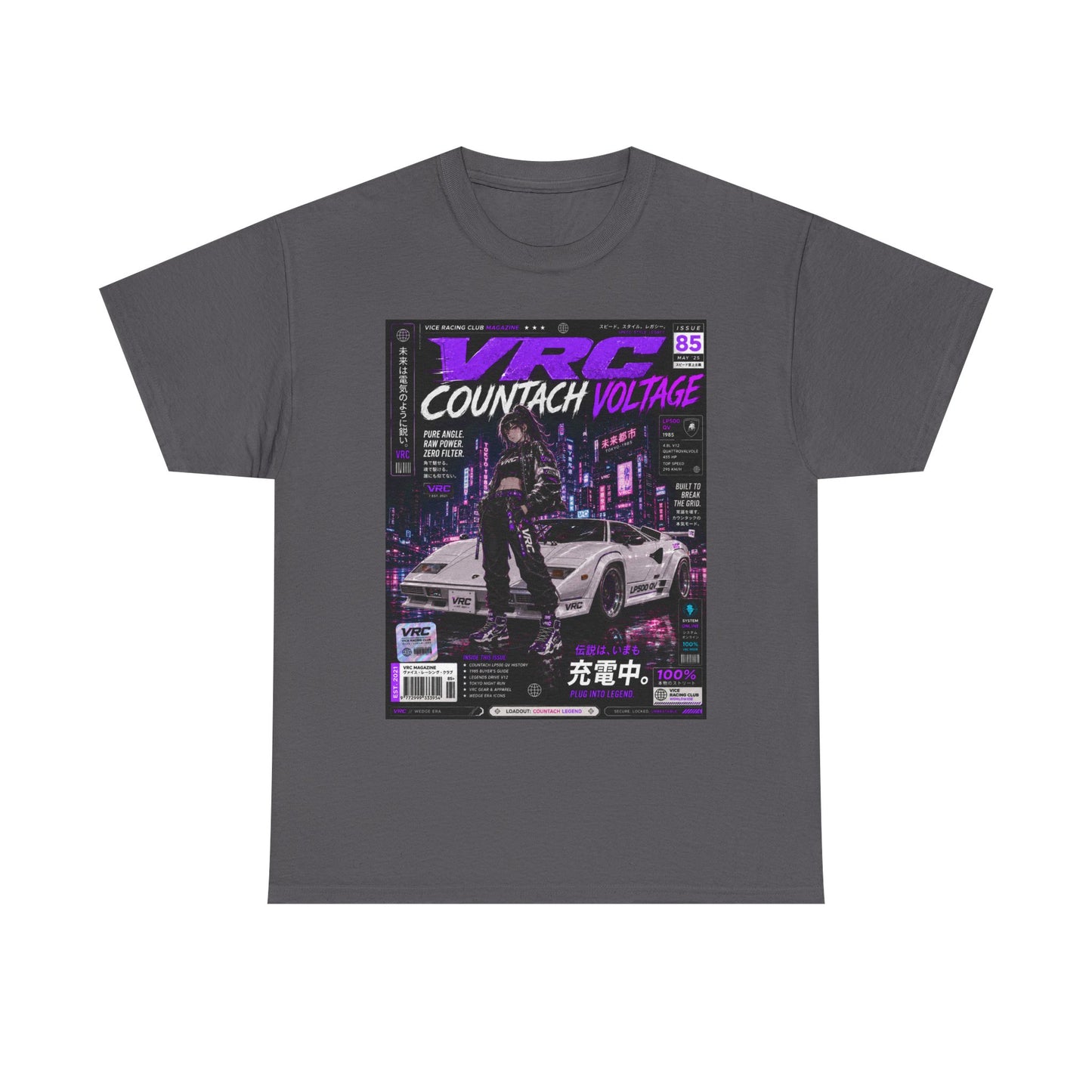 VRC Countach Voltage Racing Graphic Tee – Neon Street Legends Shirt